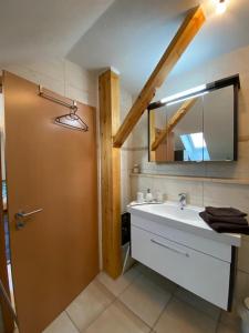 HohenweilerHaus Stegmeir的一间带水槽和镜子的浴室