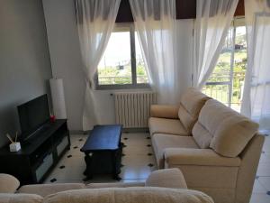 蒙塔尔沃Playa Montalvo的客厅配有两张沙发和一台电视机