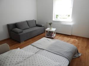 维尔卡瑟Bajka Anity的客厅配有床和沙发