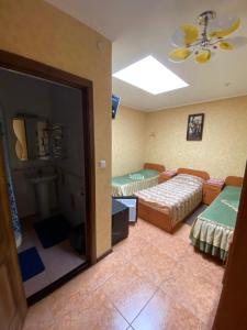 ZvenyhorodkaЗолотий Лев的客房设有两张床和天花板。