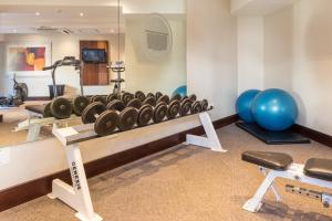伊丽莎白港City Lodge Hotel Gqeberha的健身房,设有一排健身器材