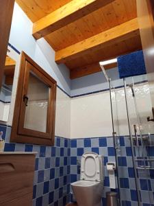 ForcallLa Caseta的一间带卫生间和玻璃淋浴间的浴室