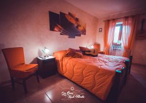 La Casa Sul Fiordo Lago del Turano客房内的一张或多张床位