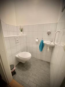 奈弗达尔De Bonte Specht的一间带卫生间和水槽的浴室