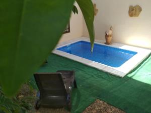 Herrera del DuqueCasa Rural "Los Aperos"的植物间中的游泳池