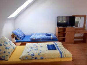 HervartovTIC Hervartov的小房间设有两张床和电视