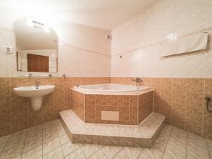利普托斯基米库拉斯Penzion Atlas的带浴缸和盥洗盆的浴室