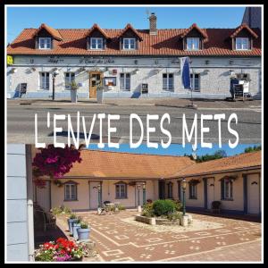 朗迪夫利耶L'envie des mets的两幅建筑图片,上面有单词iane des nets