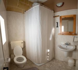 马萨尔福恩Sunset Seaview Accommodation的一间带卫生间和水槽的浴室