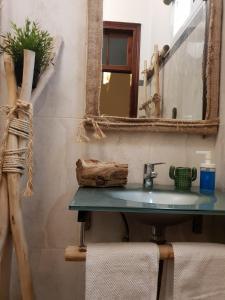 大加那利岛拉斯帕尔马斯Cactus Host的一间带水槽和镜子的浴室