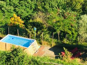 PrascoB&B Al Giardino Dei Mandorli的庭院中间的游泳池