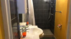 BonnevilleDomaine De Titine的浴室配有卫生间、盥洗盆和淋浴。
