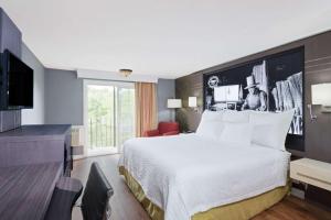 斯特布里奇斯特布里奇速8酒店的酒店客房,配有床和电视