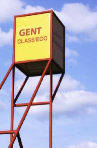根特ClassEco Gent的红杆顶上的标志