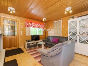 HankamäkiHoliday Home Kiikkukallio by Interhome的带沙发和电视的客厅