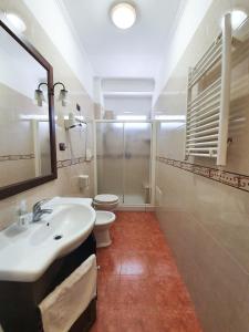 切里尼奥拉瓜德里弗格里奥Il号酒店 的一间带水槽、卫生间和镜子的浴室