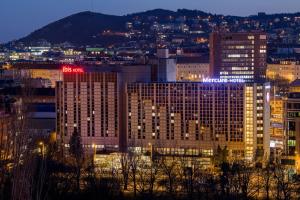 布达佩斯ibis Budapest Castle Hill的享有城市天际线的美景。