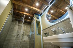 康斯坦察VILA OPT的一间带水槽和淋浴的浴室