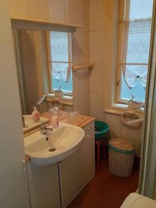 里耶卡Soba Marinko的一间带水槽和镜子的浴室