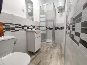 马德里Palafox 23的一间带卫生间和淋浴的浴室