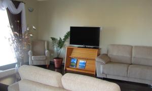马达莱纳Villa Da Madalena的客厅配有2张沙发和1台平面电视