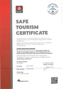 埃尔代克Ceti̇n Presti̇ge Resort的红色国家旅游中心许可证