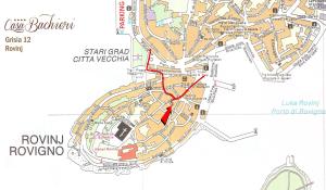 罗维尼卡萨巴戚尔瑞公寓的罗马城及其附近的地图