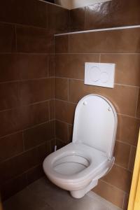 OrlíkChaty U Cvrků的一间位于客房内的白色卫生间的浴室