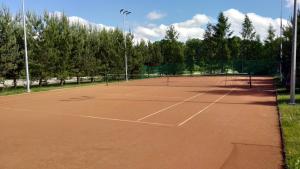 BudryBrzozowy Zakątek的网球场,上面有网
