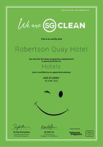 新加坡Robertson Quay Hotel的微笑的酒店传单