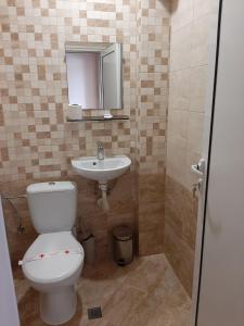Cherven BryagХотел Таганрог的一间带卫生间和水槽的浴室