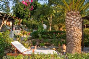 加藤扎克罗斯Yiannis Retreat的花园里的椅子和棕榈树