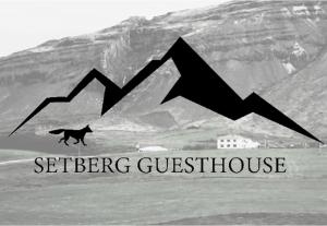 Nesjum塞特贝格旅馆的一张黑白相间的马在山前跑的图