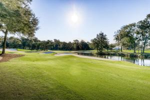 基洼岛Courtside 1412的享有带池塘的高尔夫球场的景色