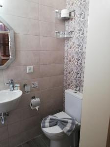 罗德镇阿纳斯塔西娅酒店的一间带卫生间和水槽的浴室