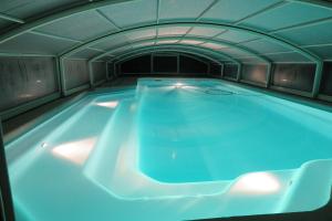卡内利洛佩斯特农家乐的蓝色海水大型游泳池