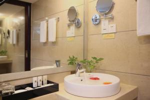 深圳富临大酒店（近罗湖口岸和万象城和东门，提供限时升级特惠）的一间浴室
