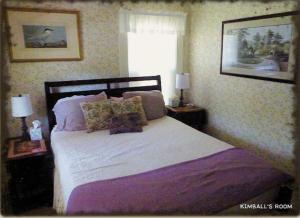 北康威云杉驼鹿住宿加早餐旅馆的一间卧室配有带白色床单和枕头的床。