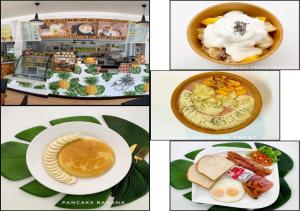 涛岛普拉尼阿马塔酒店的一张四张早餐食品图片的拼贴画