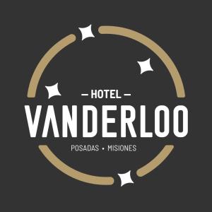 波萨达斯Hotel Vanderloo的带有圆圈的酒店变体的标志