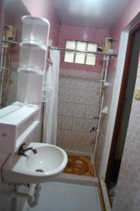 杜马格特普里西拉别墅旅馆的一间带水槽和淋浴的浴室