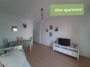 Apartments Alcalá Tenerife - Aloe & Cactus的电视和/或娱乐中心