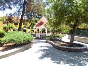 奇瓦瓦奇瓦瓦智选假日酒店的公园里的一个凉亭,有树