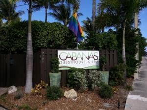 劳德代尔堡The Cabanas Guesthouse & Spa - Gay Resort catering to Gay Men的进入acadias亚养生和spa的标志