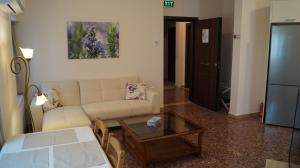 雅典Luxury Apartment in Plaka - Acropolis (Rosemary)的客厅配有沙发和桌子