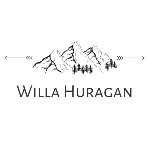布科维纳-塔钱斯卡Willa Huragan的山的草图,有树,有言语,有文意