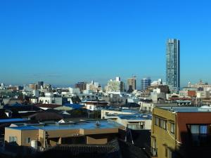 东京Yuyake的享有城市天际线美景,设有建筑
