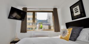 伦敦金融城马林公寓客房内的一张或多张床位
