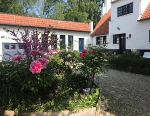 Wezembeek-Oppem罗斯马克住宿加早餐旅馆的花房前的花园