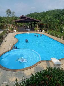 Ban Dong KlangPalmsuay Resort的一群人在游泳池游泳